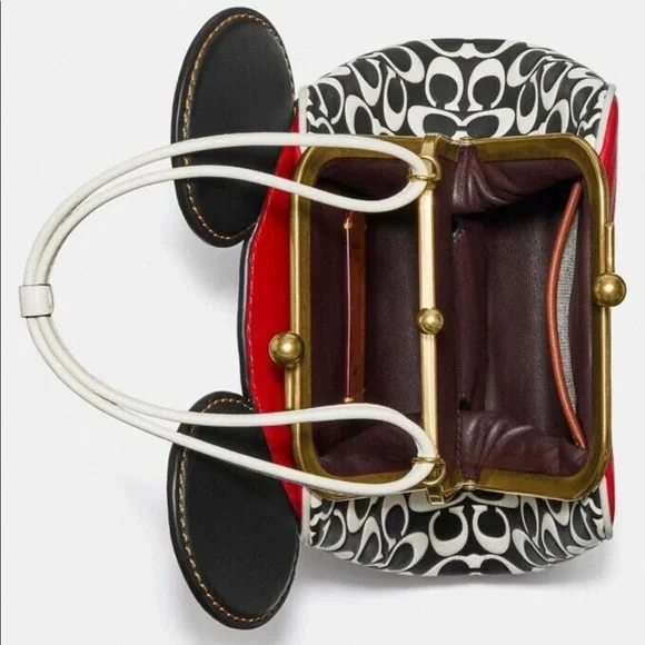 COACH MICKEY MOUSE X KEITH HARING KISSLOCK BAG
